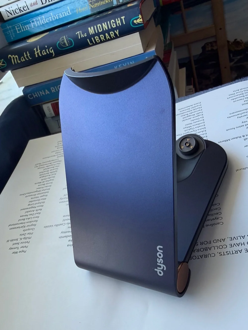 Dyson navy blue VR accessory case with matching controller